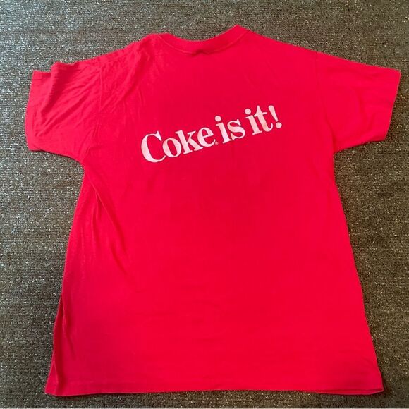 Vintage 1980s Coca Cola Tee Men’s Peel A Fortune I Won Logo Shirt Coke Is It! - Picture 2 of 8